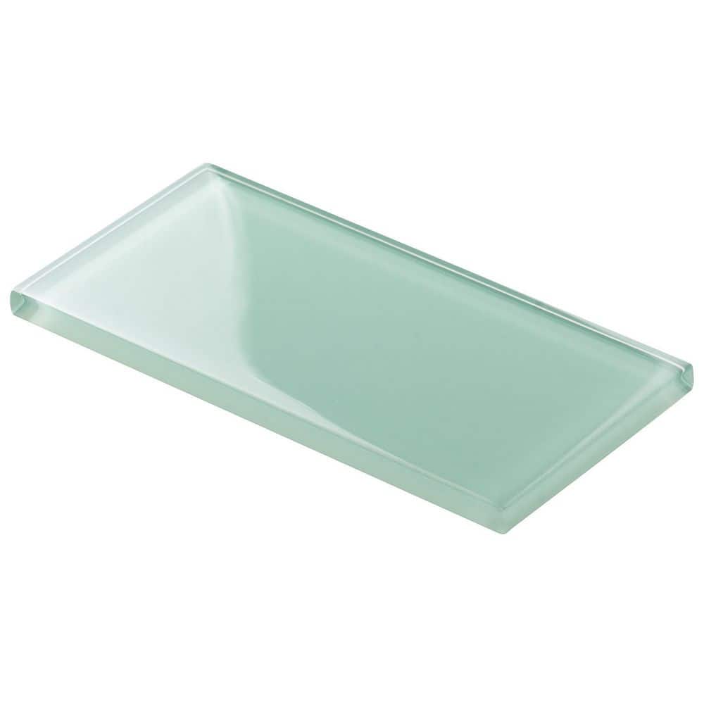 Spa Green 3'' x 6'' Glass Subway Wall Tile
