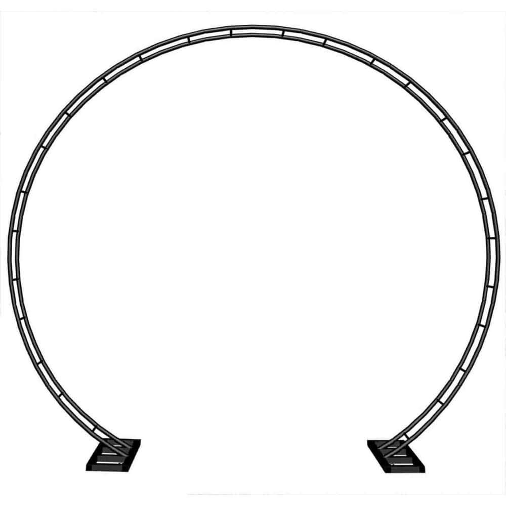 102 in. x 88.8 in. Extra Large Round Wedding Arch Metal Garden Arbor