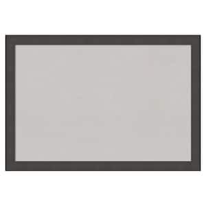 Blaine Light Pewter Narrow Framed Grey Corkboard 40 in. x 28 in Bulletin Board Memo Board