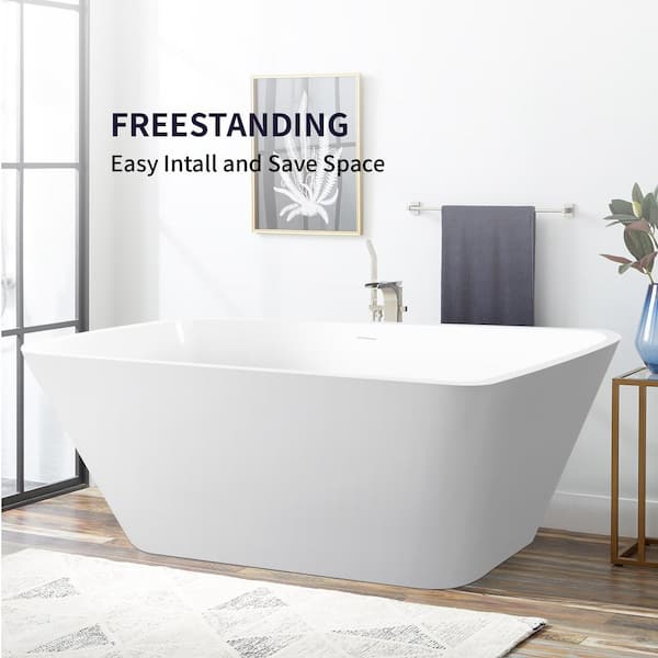 Mokleba 59 In Contemporary Design Flat, Bathtub Wedge For Straight Tubs
