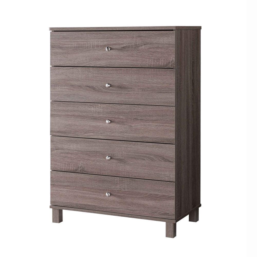 Benjara 15.75 In. Brown 5-Drawer Wooden Chest Of Drawers BM233531 - The ...