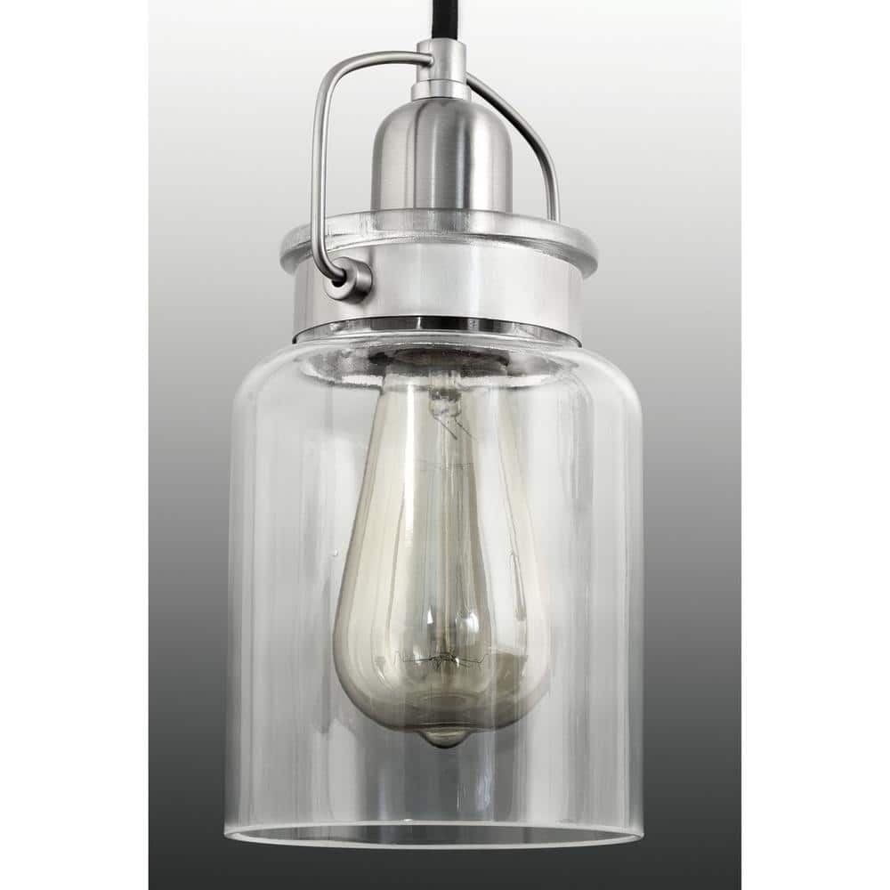 Calhoun Brushed Nickel Mini Pendant with Glass Shade
