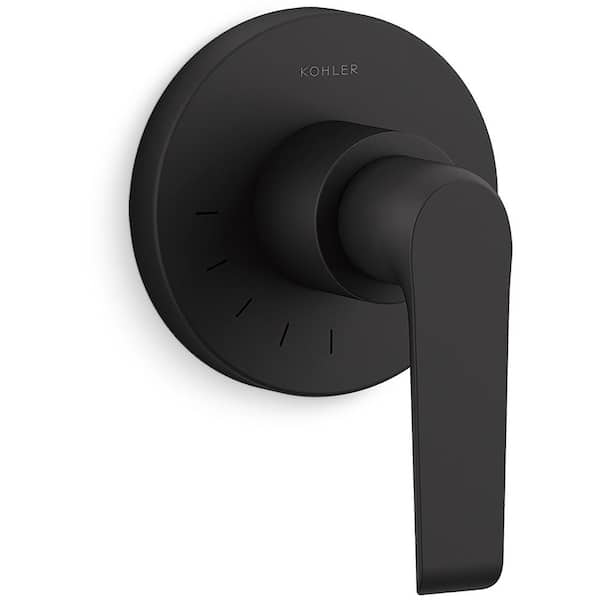KOHLER Avid 1-Handle Valve Handle Trim Kit in Matte Black (Valve Not Included)