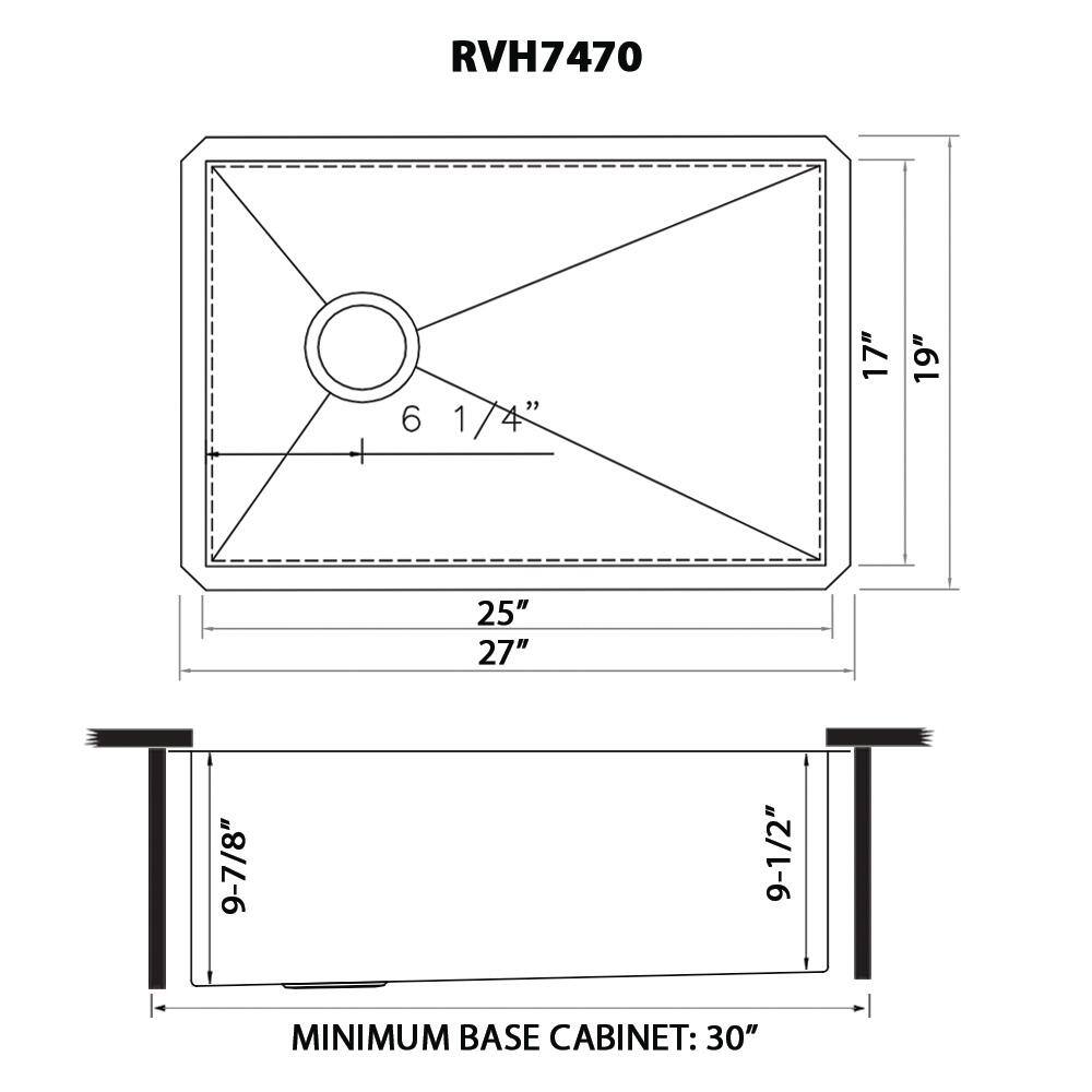Ruvati 27-inch Stainless Steel Single Bowl Undermount Kitchen Sink