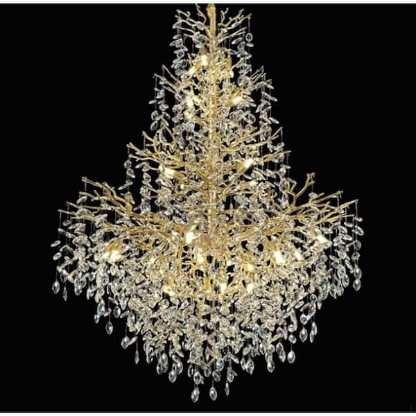 Modern Chandelier 39 in. 20-Light Gold Chandelier for Dinning Room, Living Room, Foyer, Bedroom