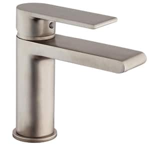 Broxburn Single-Handle Single Hole Bathroom Faucet with Drain Assembly Included in Brushed Nickel
