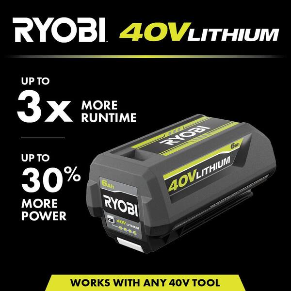 40v Ryobi Battery Ryobi Lithium 40v Battery Op4026 Compatible For Ryobi 40v Battery 6.0Ah 2Pcs OP4060 OP401 Charger Combo High Capacity Strong Power For Ryobi 40v Battery And Charger Lawn Mowers Leaf