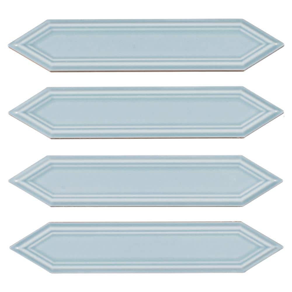Concerto-Malorum Bernolli Glossy 2 in. x 8 in. Ceramic Beveled Picket Wall 