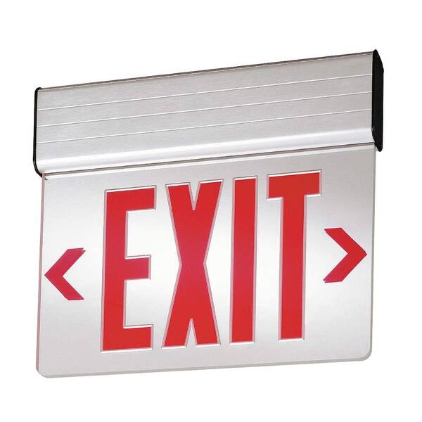 Lithonia Lighting Single Face Surface Mount Edge-Lit LED Emergency Exit Sign Red