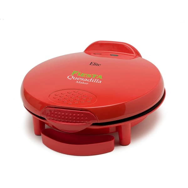 Elite Cuisine 6-Wedge 900 W Red Quesadilla Maker