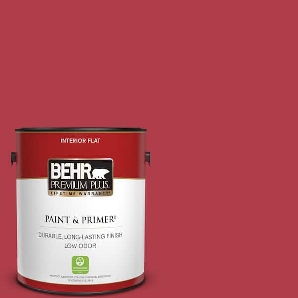 BEHR PREMIUM PLUS 1 gal. #140B-7 Frosted Pomegranate Flat Low Odor Interior Paint & Primer