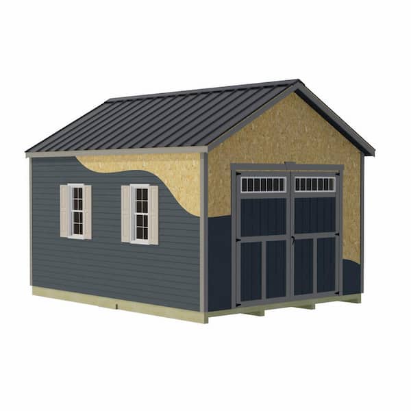 Best Barns Weston 12 ft. x 16 ft. Prepped for Vinyl Garage Kit with Floor