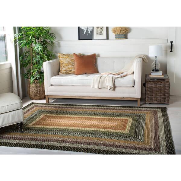 SAFAVIEH Braided 11 ft. x 15 ft. Multi Machine Washable Border