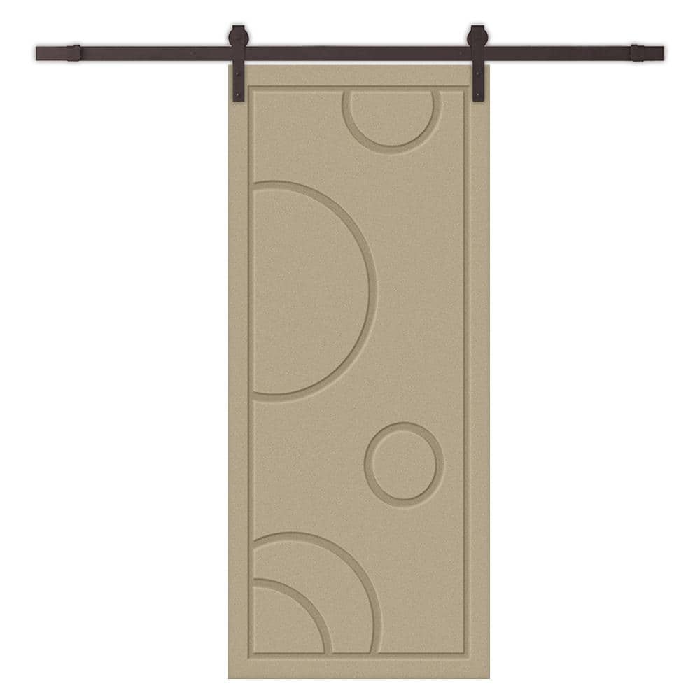 30 in. x 80 in. Unfinished Composite MDF Paneled Interior Sliding Barn Door with Hardware Kit price history on PriceWatchPro