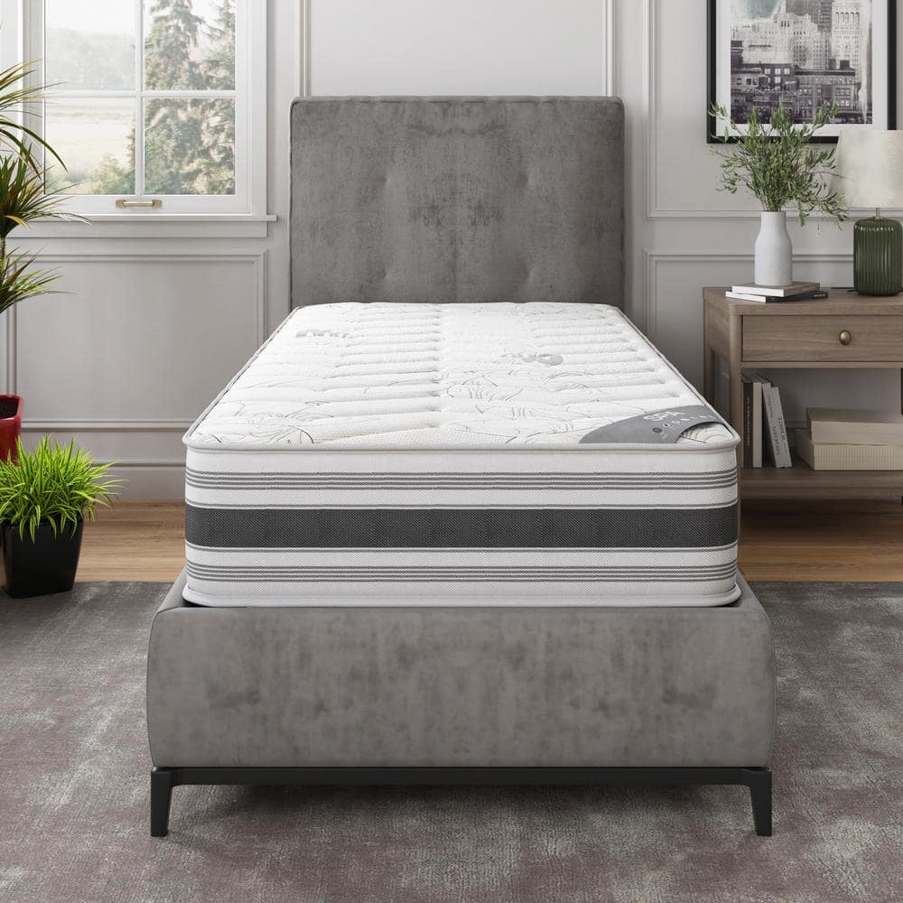 Ottomanson Lodge 12 in. Twin Made in USA Firm Hybrid Mattress Cool Airflow with Edge to Edge