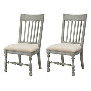Weston Blue Grey, Ivory Upholstered Dining Chairs (Set of 2)