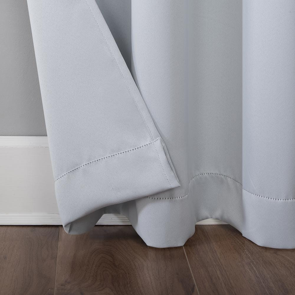 Gray Insulated Blackout Rod Pocket Drapes, 40" x 63"
