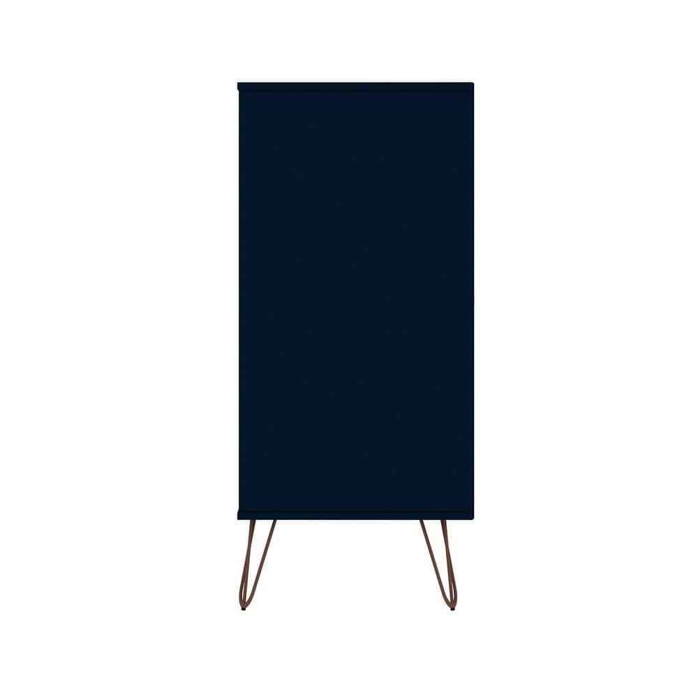 White Mid-Century Modern 5-Drawer Tall Dresser