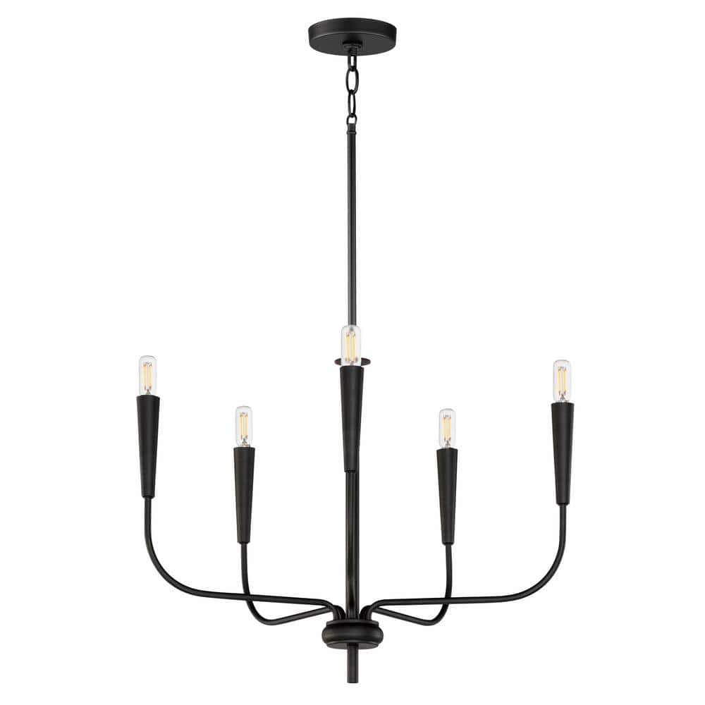 Vela 5-Light Black Chandelier price history on PriceWatchPro
