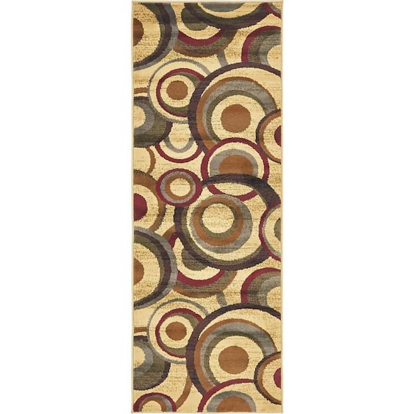 Unique Loom Barista Kona Beige 2' 2 x 6' 0 Runner Rug