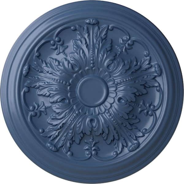 Ekena Millwork 20" x 1-1/2" Damon Urethane Ceiling Medallion (Fits Canopies upto 3-3/8"), Hand-Painted Americana