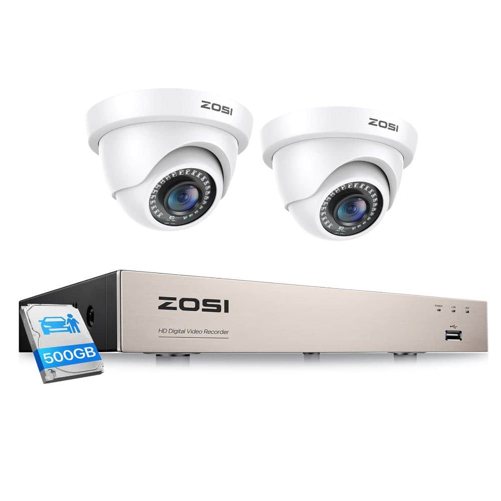 H. 265 plus 8-Channel 3K-Lite DVR Security Camera System with 2X 1080P Wired Dome Cameras Pre-installed 500GB HDD price history on PriceWatchPro