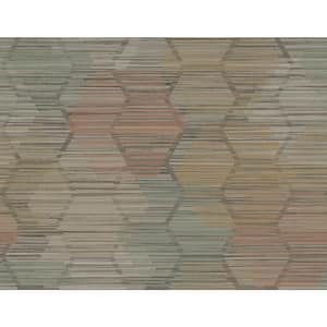 Jabari Brown Geometric Faux Grasscloth Brown Wallpaper Sample