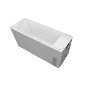 76.8 in. x 31.5 in. Whirlpool Bathtub with Left Drain in White with 36°F-108°F Digital Temperature Control