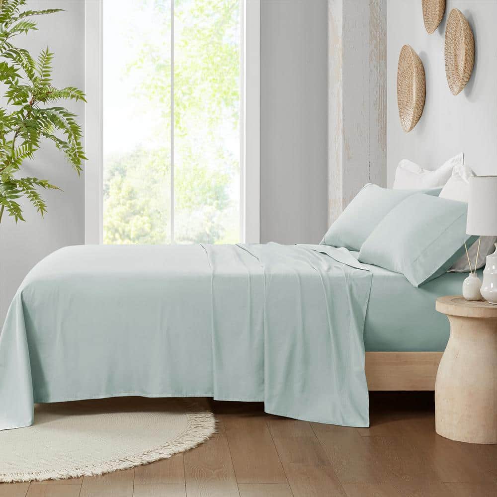 Aqua Organic Cotton King Deep Pocket Sheet Set