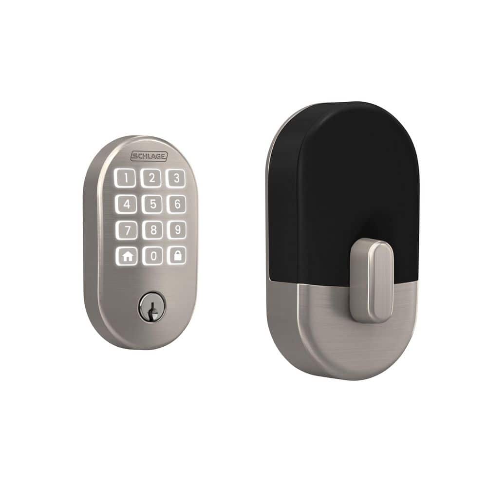 Schlage Remsen Satin Nickel Electronic Arrive Smart Wifi Deadbolt ...