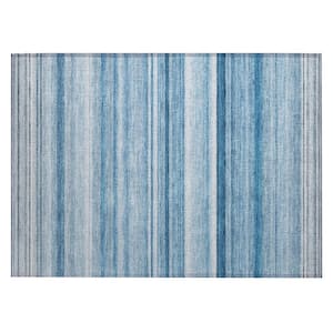 Chantille ACN529 Blue 1 ft. 8 in. x 2 ft. 6 in. Machine Washable Indoor/Outdoor Geometric Area Rug