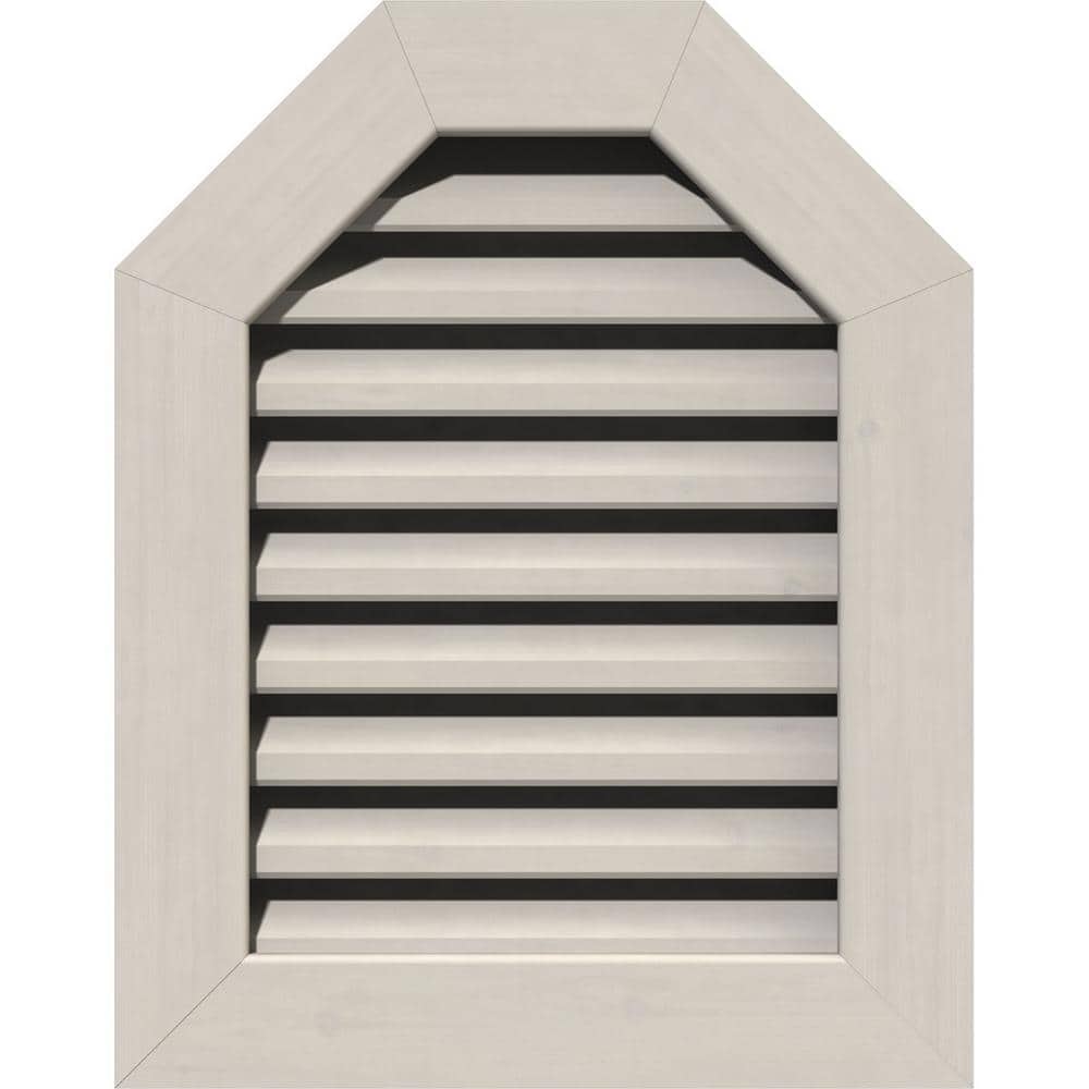 "21"" x 19"" Octagon Primed Smooth Pine Wood Gable Louver Vent Functional" price history on PriceWatchPro