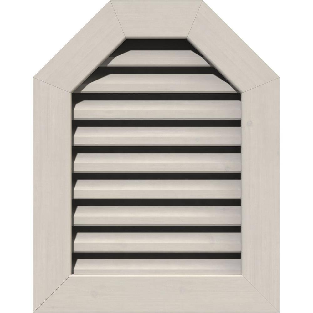 UPC 194438723188 product image for 29 in. x 21 in. Octagon Primed Smooth Pine Wood Built-in Screen Gable Louver Ven | upcitemdb.com