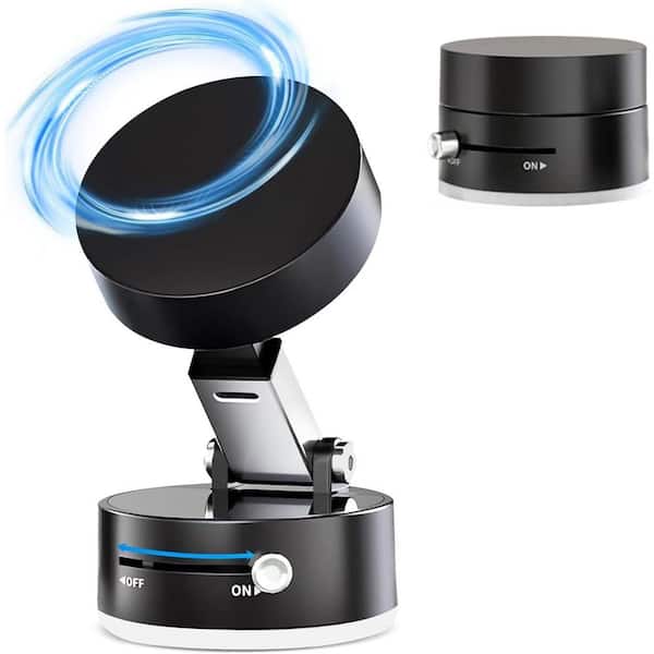 phyfalip Portable latest Magnetic Phone Holder Foldable Phone Stand with Adjustable and Retractable Suction in Black