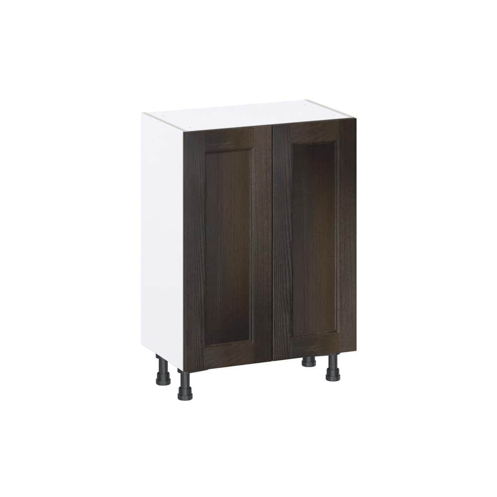 Georgetown 24 in. W x 14 in. D x 34.5 in. H Assembled Full Height Doors Base Kitchen Cabinet in Chestnut price history on PriceWatchPro