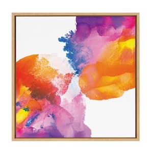 "Sylvie My First Kiss" by Mentoring Positives 1-Piece Framed Canvas Abstract Art Print 22.00 in. x 22.00 in.