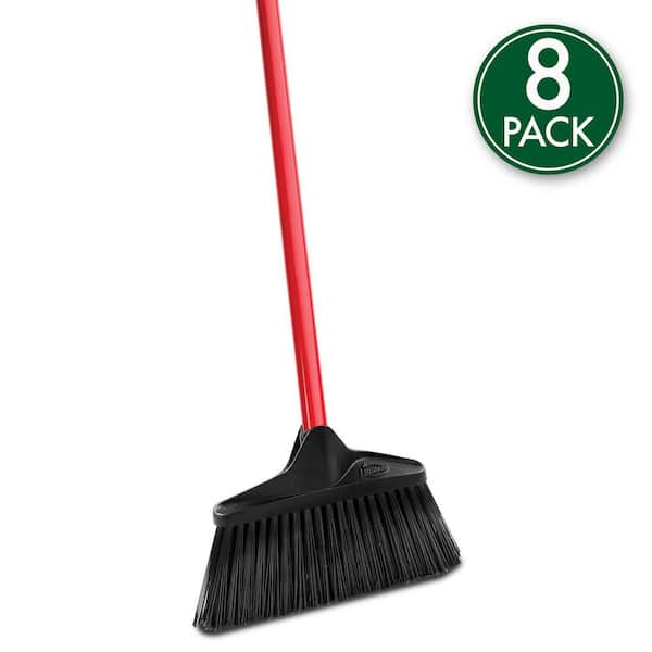 Libman 10 in. High Power Lobby Broom with Steel Handle (8-Pack)