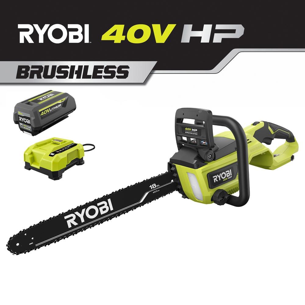 RYOBI 18 In. HP 40V Brushless Lithium-Ion Electric Cordless Battery ...