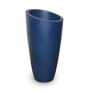 Modesto 32 in. Round Neptune Blue Polyethylene Planter