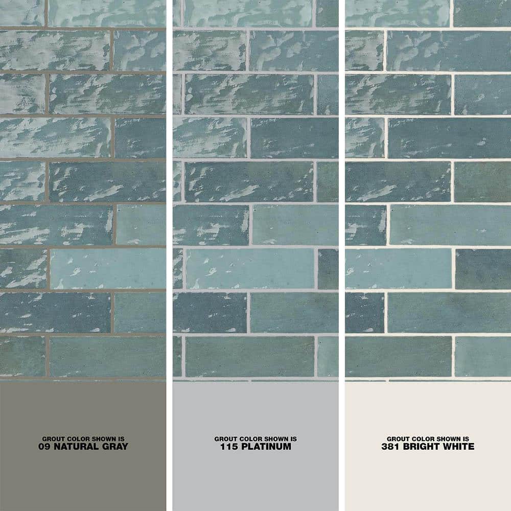 Turquoise 7.87" x 2.56" Polished Ceramic Wall Tile