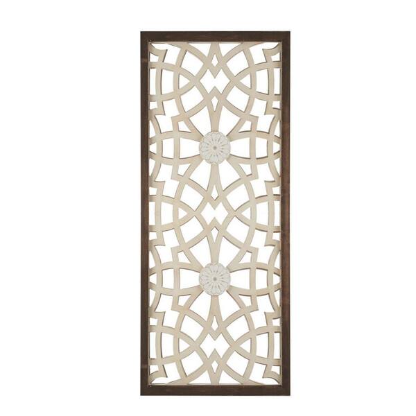 Miscool Anky 1-Piece Framed Art Print 15.75 in. x 37.75 in. 2-Tone Geometric Wall Decor