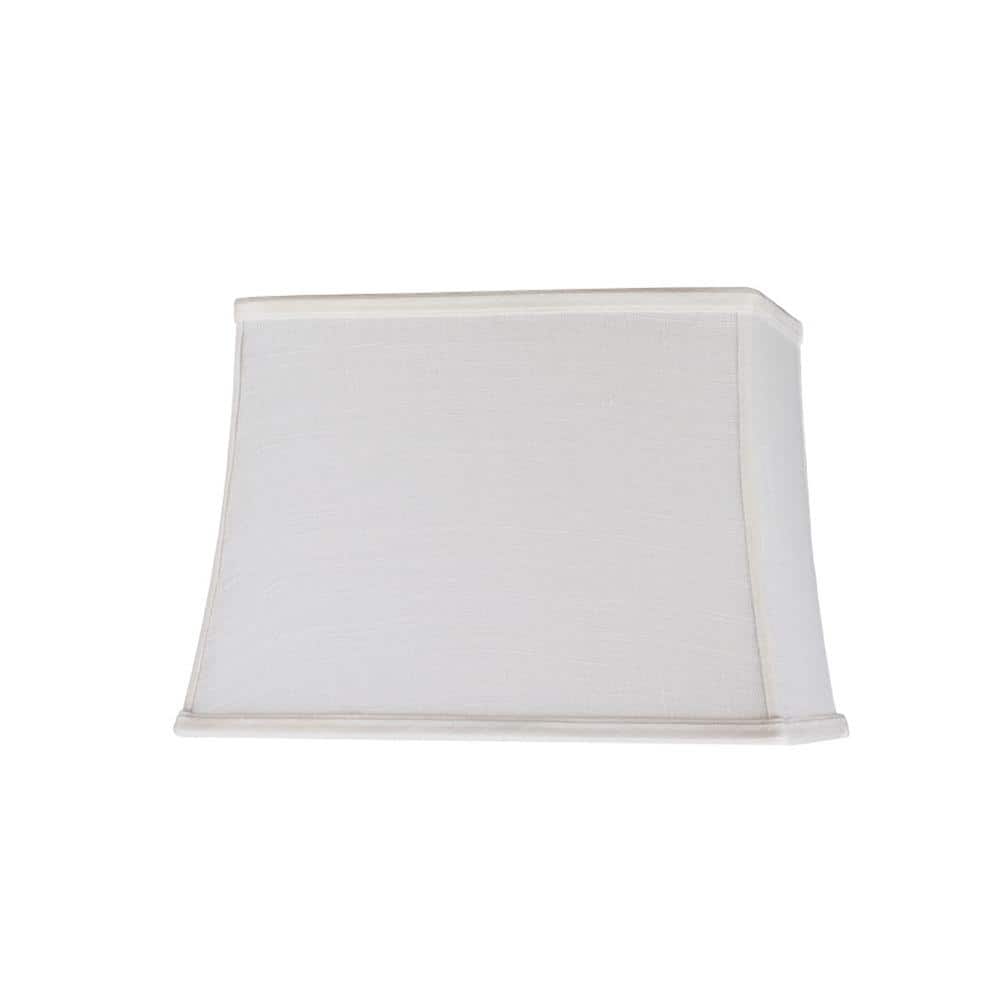 Off-White Linen Rectangular Lamp Shade, 14''