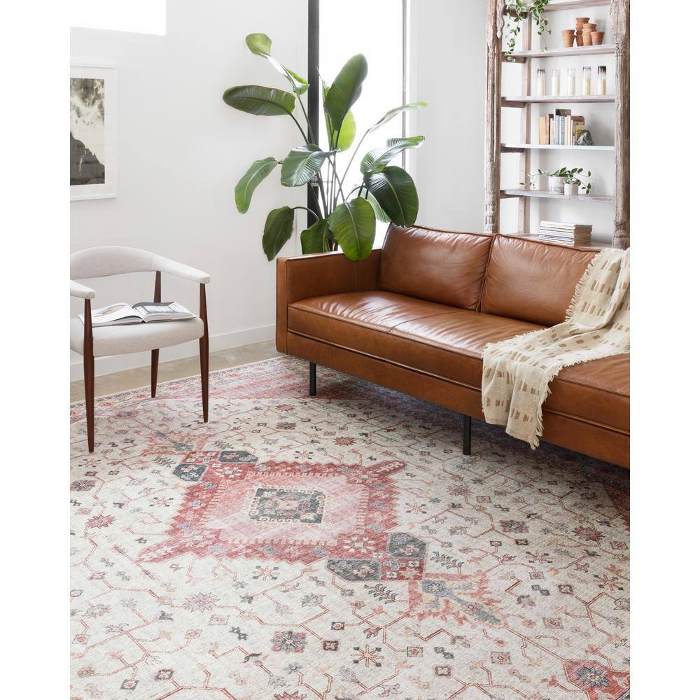 Ivory Elegance Oriental-Inspired Hand-Knotted Wool & Synthetic Rug