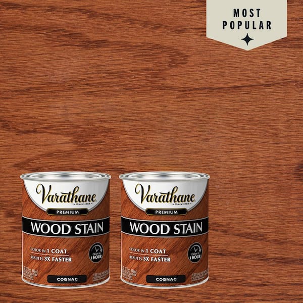 1 qt. Cognac Premium Fast Dry Interior Wood Stain (2-Pack)