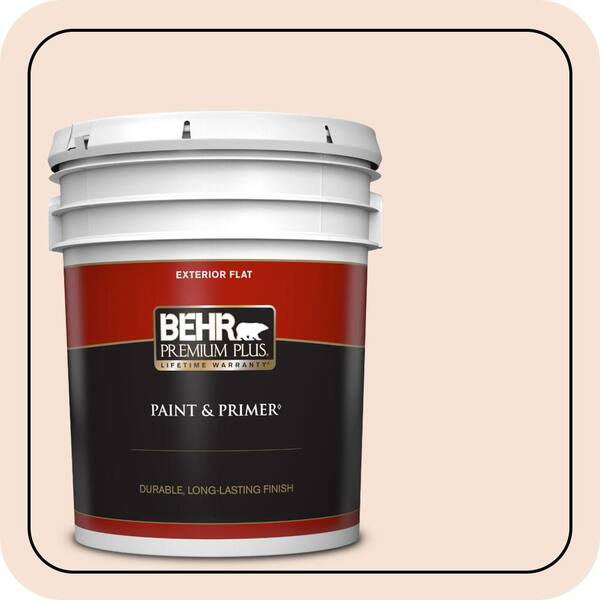 BEHR PREMIUM PLUS 5 gal. #M180-1 Island Hopping Flat Exterior Paint & Primer
