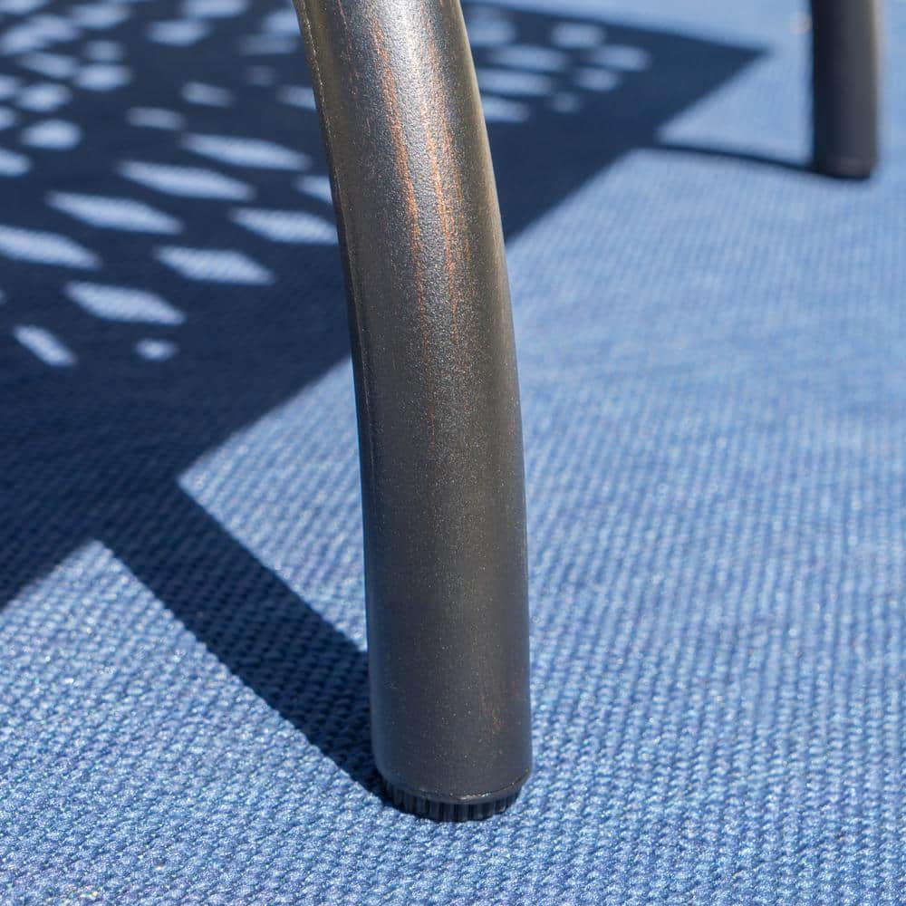 Shiny Copper Cast Aluminum Square Outdoor Dining Table