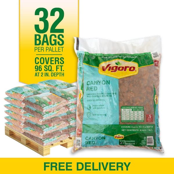 0.5 cu. ft. Canyon Red Landscape Rock (32 Bags/16 cu. ft./Pallet)