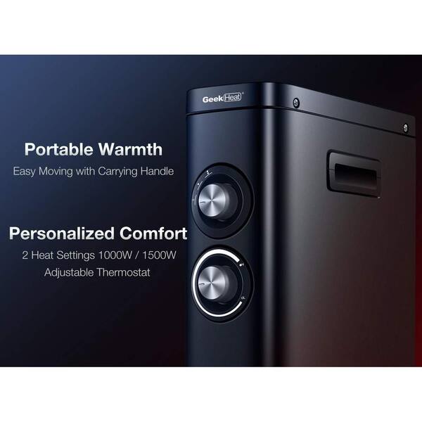 Geek Heat HQ28-15M Electric Infrared and Convection Portable Space Heater  (2 Pack) 2 x HQ28-15M - The Home Depot