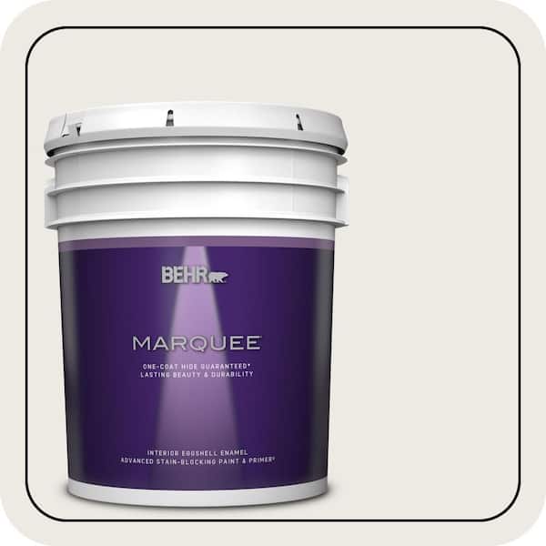 BEHR MARQUEE 5 gal. Designer Collection #DC-006 First Snow Eggshell Enamel Interior Paint & Primer