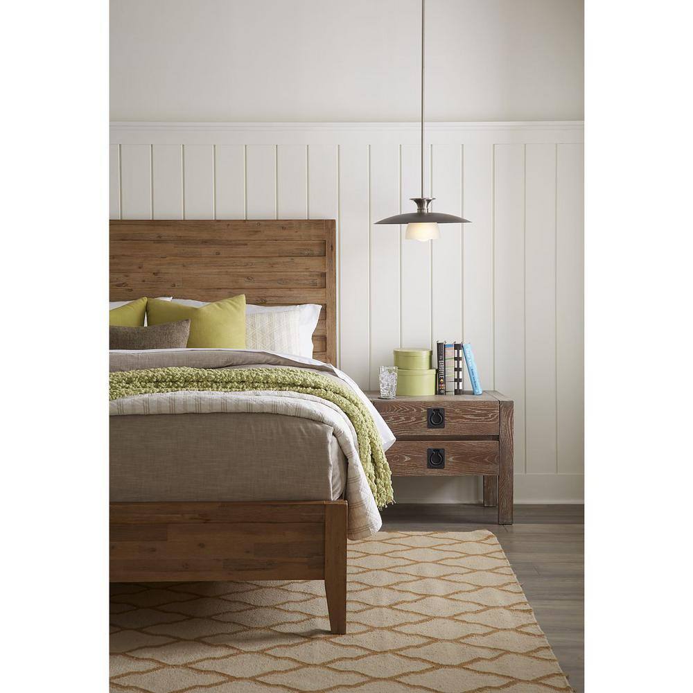 Trimble Brushed Nickel and Glass Dome Pendant Light